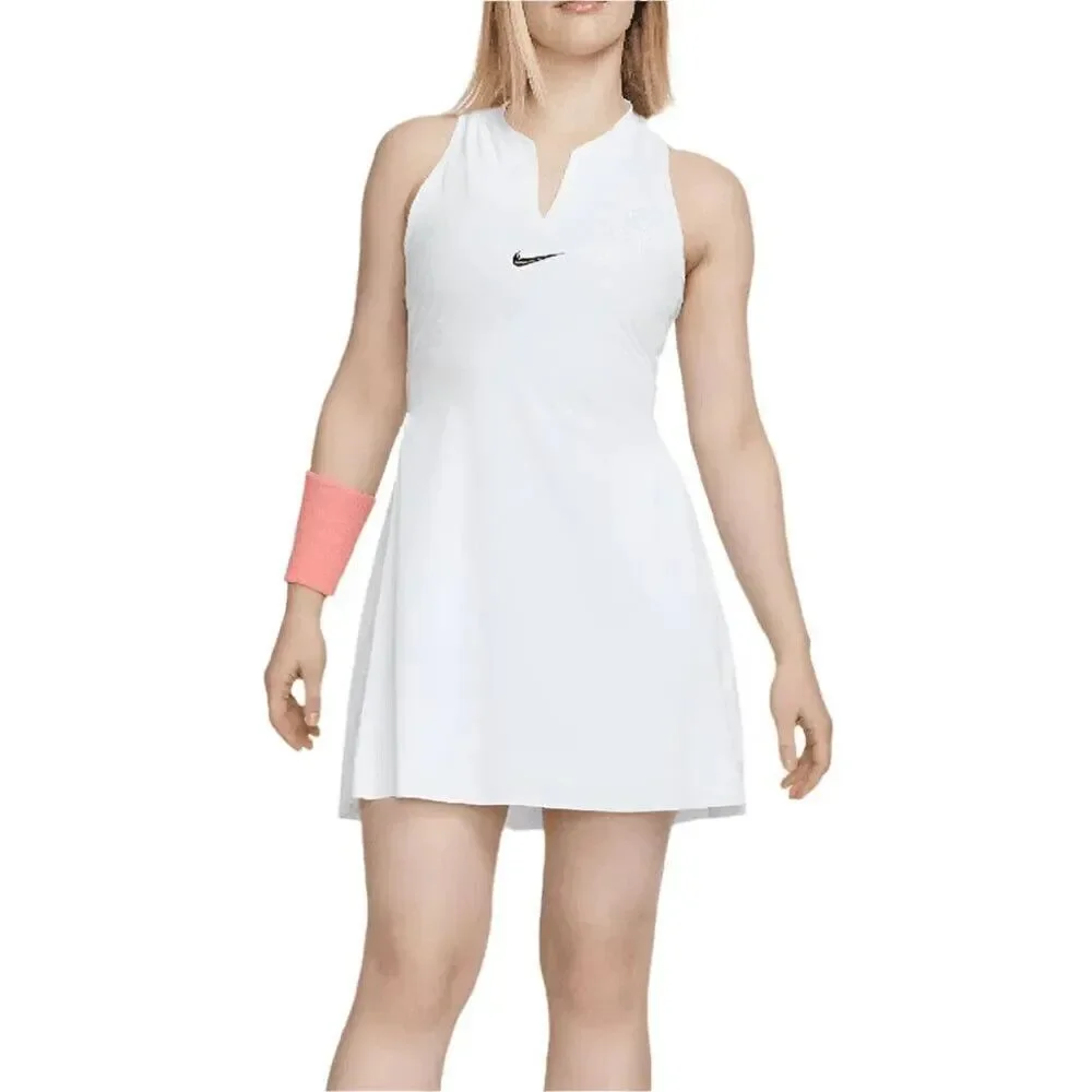 Nike NikeCourt Dri-FIT Victory Tennis Dress DV3490-100 White Women’s Size Large